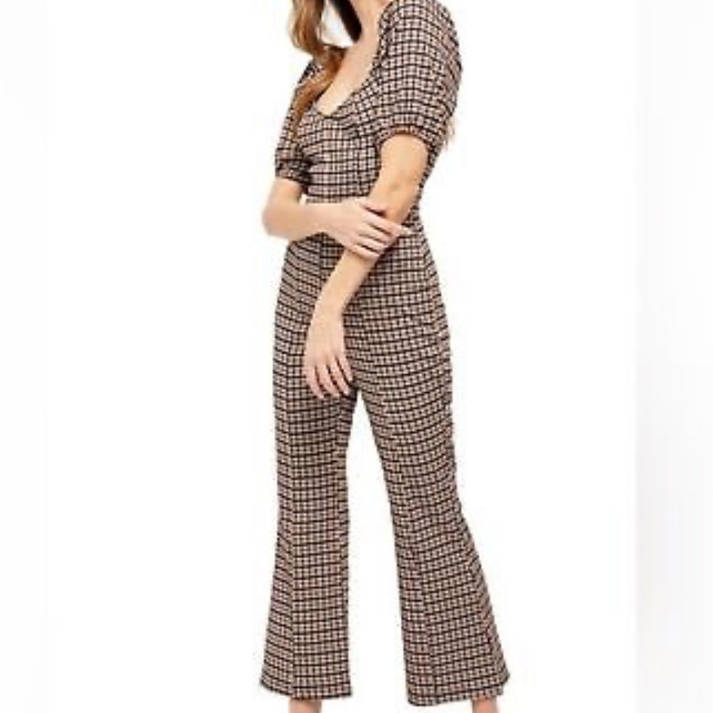 Free People Oxford Plaid Jumpsuit